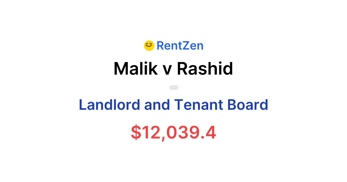 Malik v Rashid | Landlord Tenant Board Order